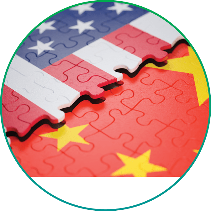 Two nations joining in a puzzle game that represents union, peace, commerce, social and human agreement  For peace and well-being of nations in the world  Free from ecological problems in favor of planet Earth 