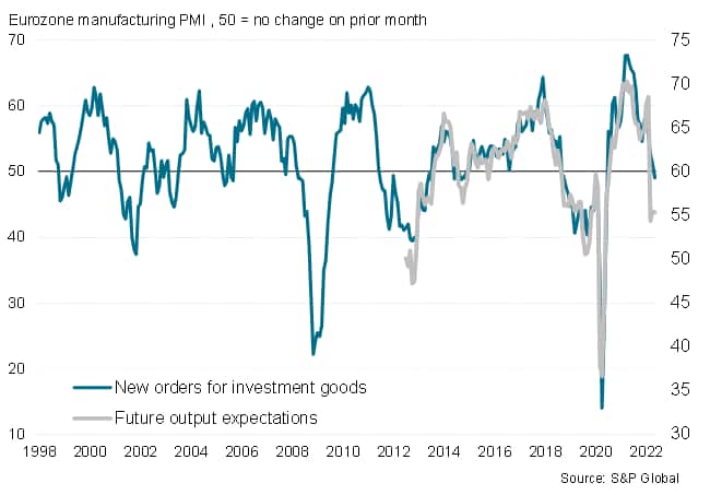 Eurozone business optimism and investment goods orders