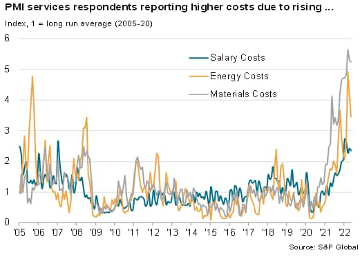 Chart 8: Service sector cost drivers