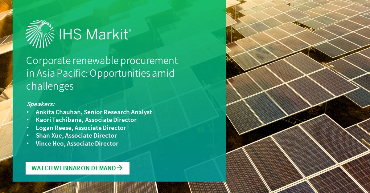 Corporate renewable procurement in Asia Pacific: Opportunities amid challenges