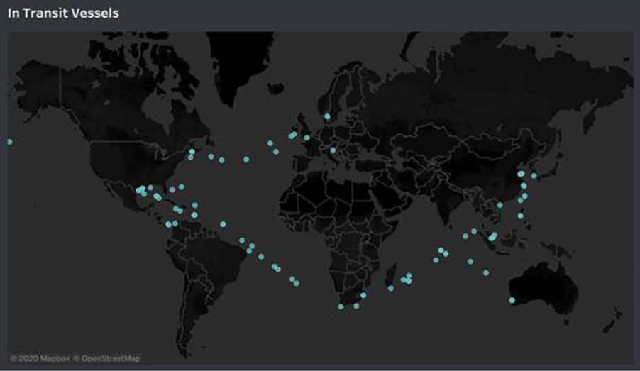 Oil Tankers in Transit carrying USA Crude Oil