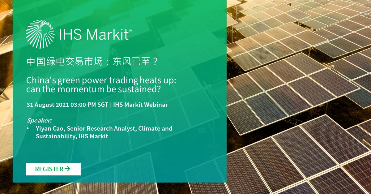 Webinar - China's green power trading heats up - can the momentum be sustained?