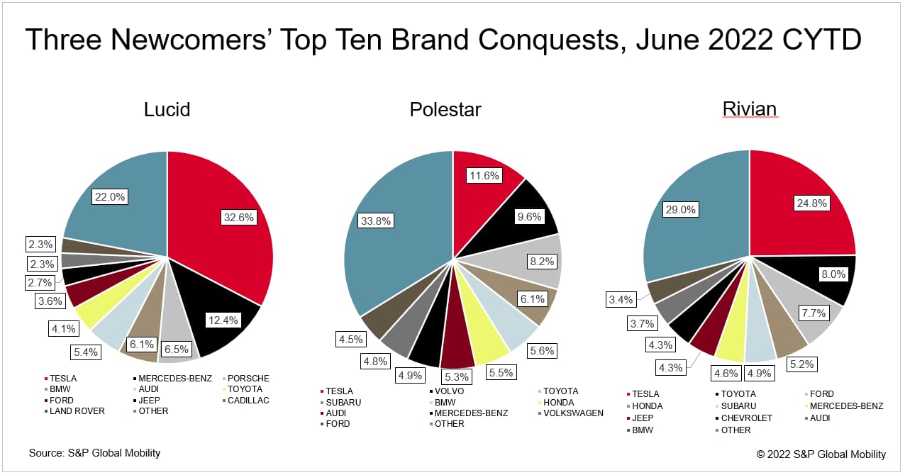 Tesla loyalty and market share soar, but dominance of EV segment could