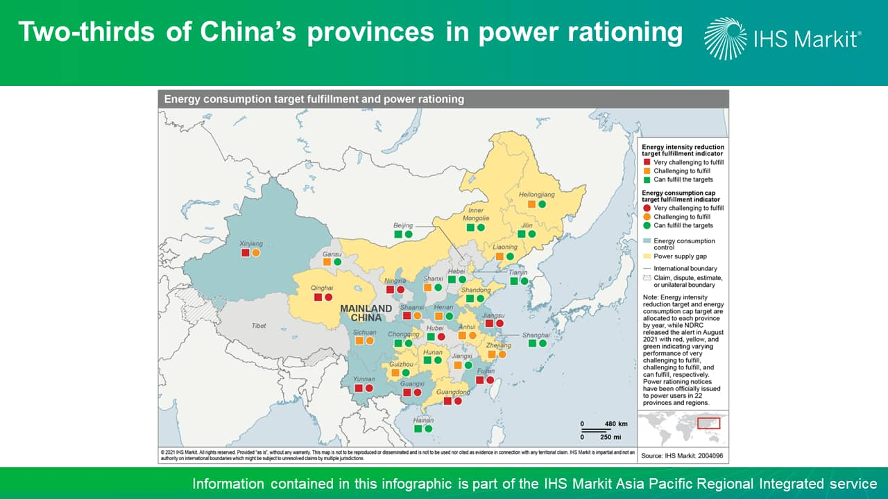 Two-thirds of China's provinces in power rationing