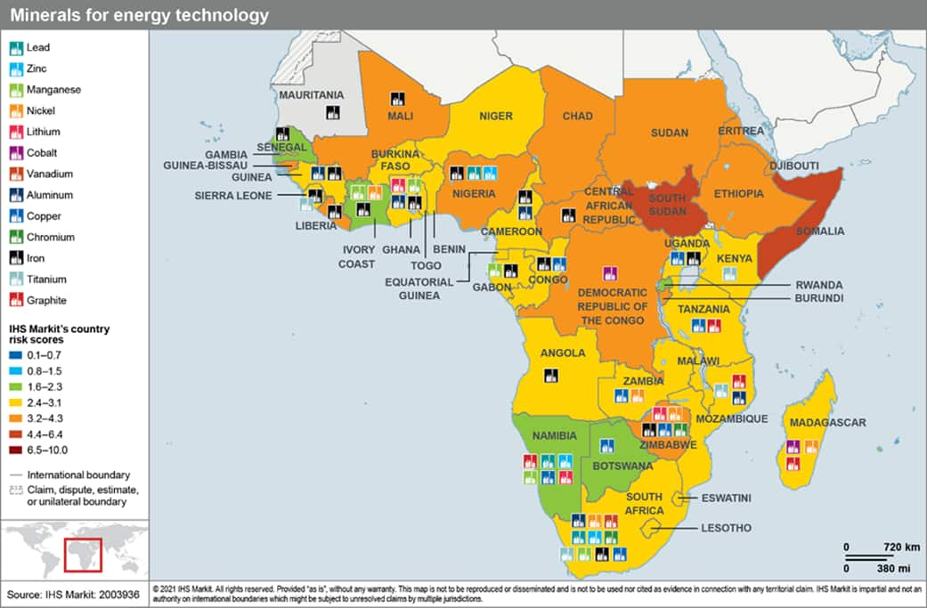 map of SSA for energy and climate cop 26