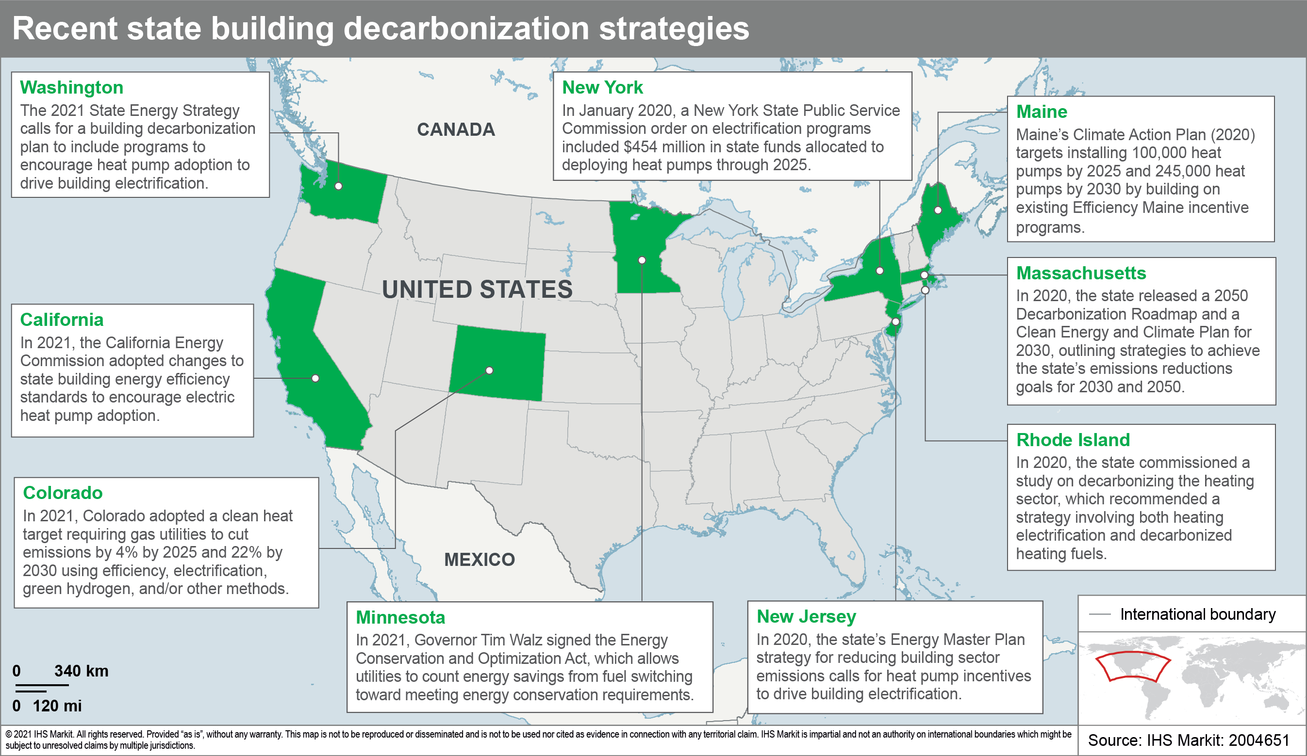 Recent state building decarbonization strategies